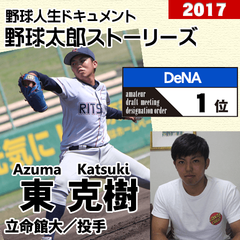 《野球太郎ストーリーズ》DeNA2017年ドラフト１位、東克樹。最速152キロを誇る日米大学野球最優秀投手（１）